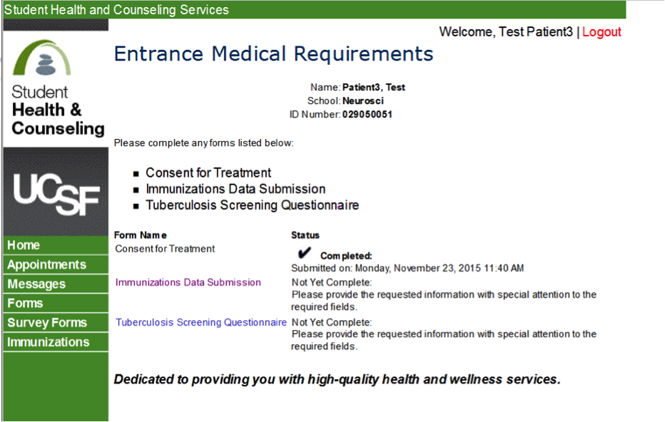 New Student Immunization Requirements | UCSF Student Health